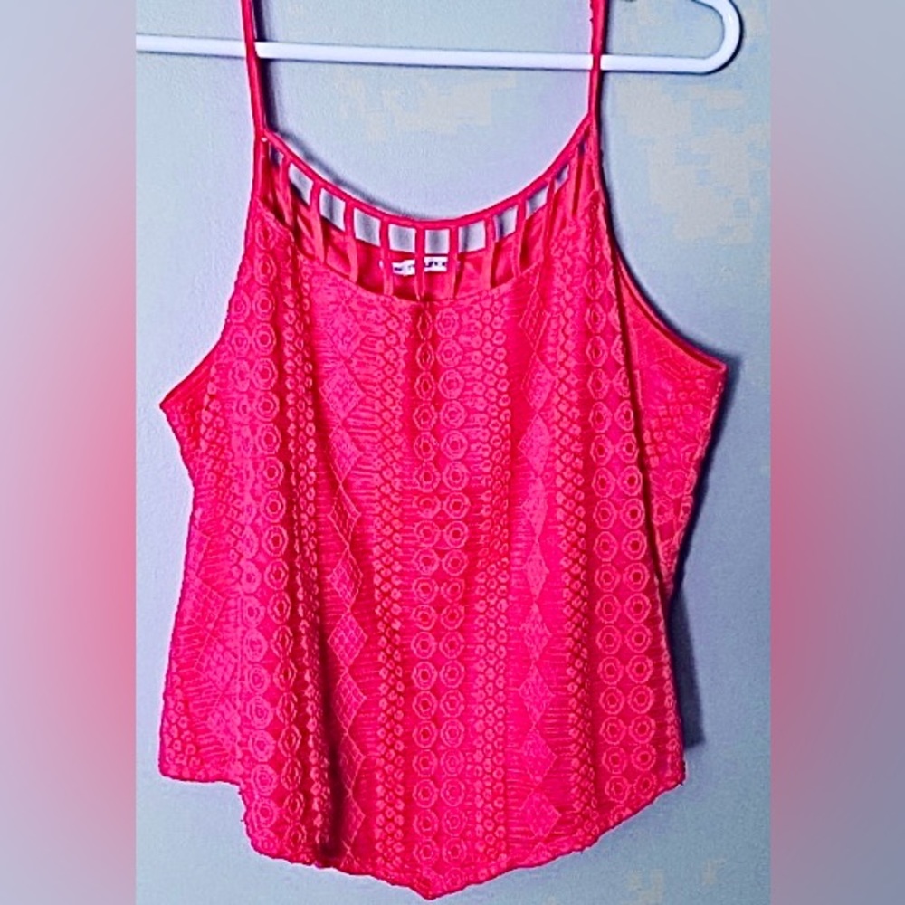 Maurices Multi-Layered Swoop Neck Blouse w/ Adjustable Strap 1X